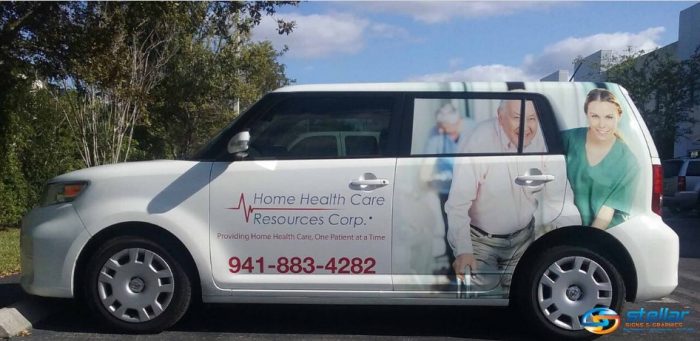 Vehicle wraps for home healthcare companies in Southwest FL