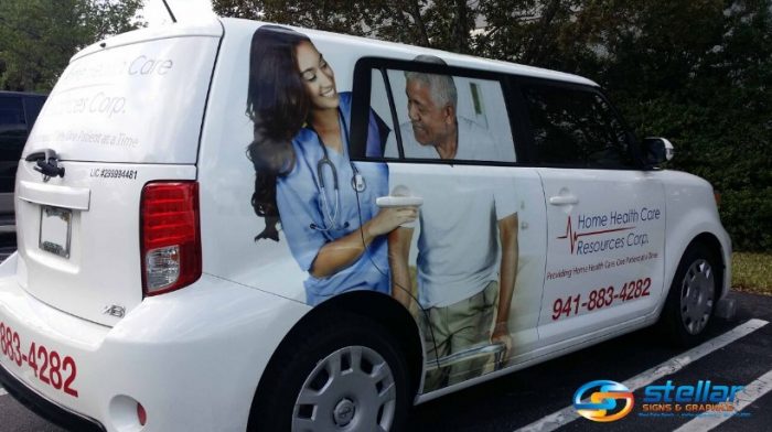 Vehicle wraps for home healthcare companies in Southwest FL