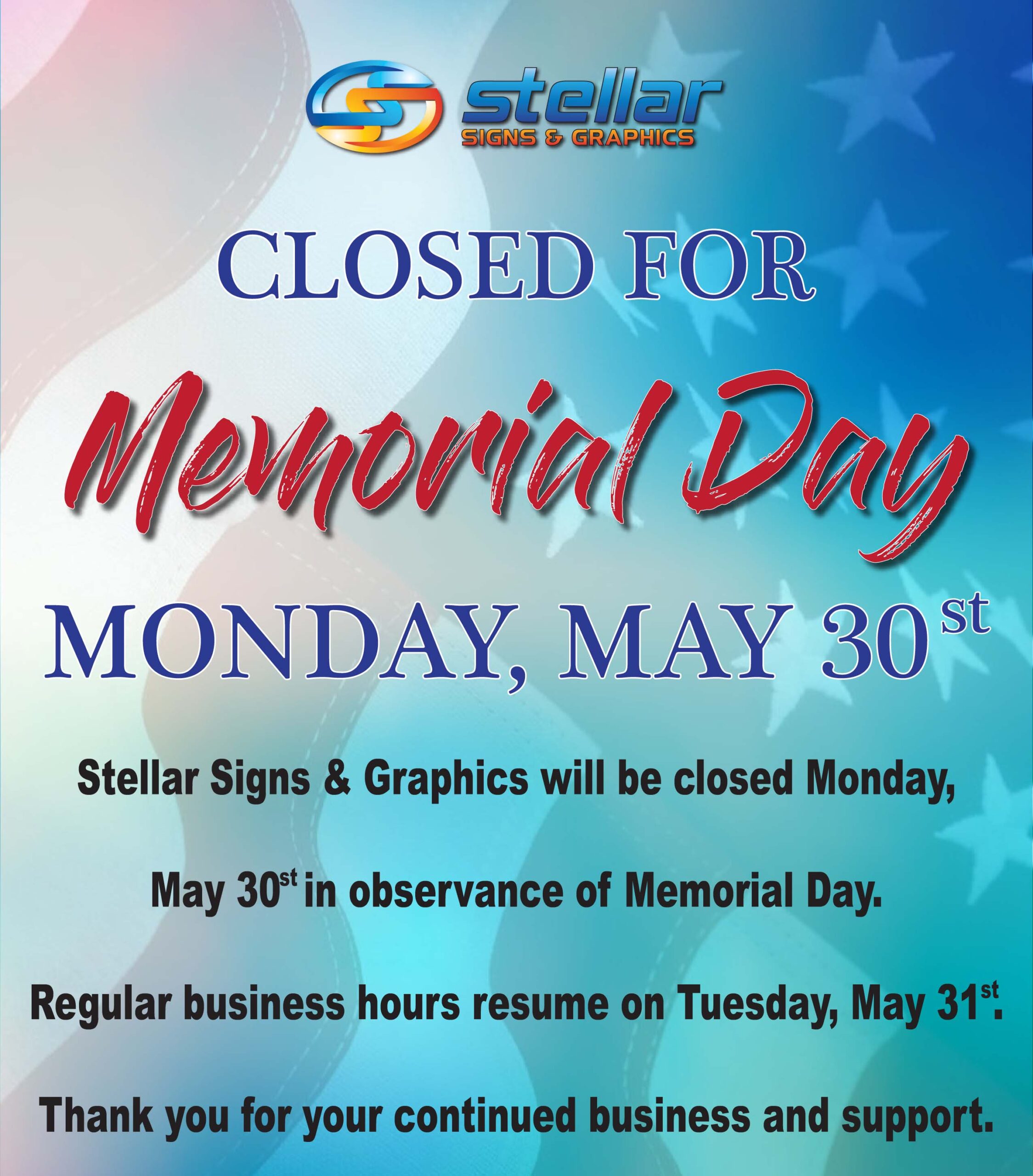 Honoring Those Who Served Our Nation On Memorial Day - Stellar Signs